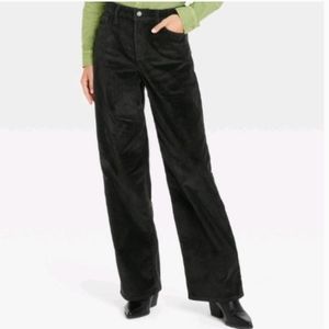 Universal Thread Relaxed Wide Leg Corduroy Pants- Black- 12R